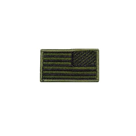 Reverse American Flag Patch OD Green and Black