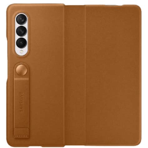 Leather Cover Flip Galaxy Z Fold 3 Style Protection Et Praticitique