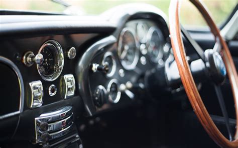 Aston Martin Classic Car Classic DB5 Interior Macro Gauges Steering ...