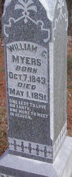 William C Myers 1843 1891 Find A Grave Memorial