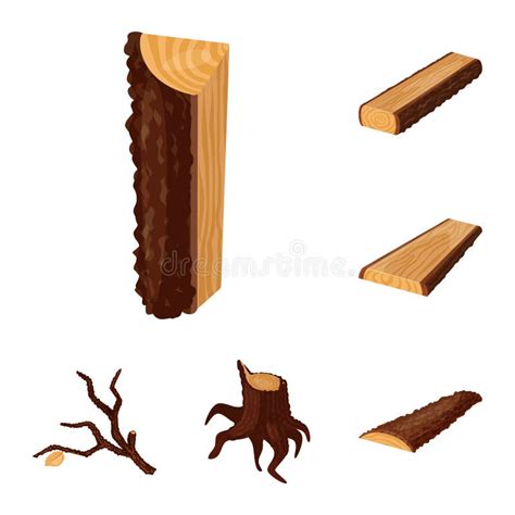 Vector Illustration Of Signboard And Wood Icon Set Of Signboard And