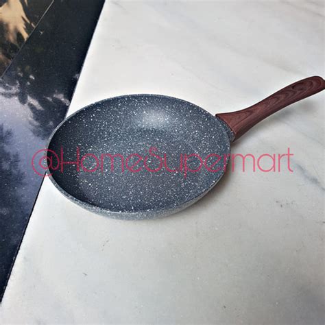 Jual Cypruz Fry Pan Kayu Cm Marble Teflon Induksi Frypan Wajan Marble