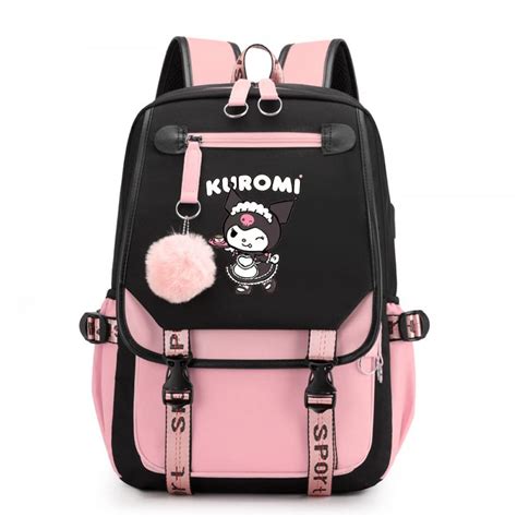 Buy GoodernCompatible for My Melody Kuromi Backpack with USB Charging ...