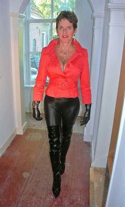 Tight Leather Pants Leather Thigh High Boots Leather Outfit Leather