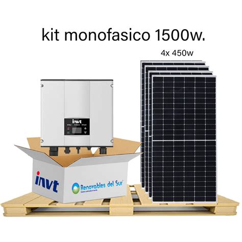 Kit Solar Instalación Monofásica 1500w Kits Renovables Del Sur