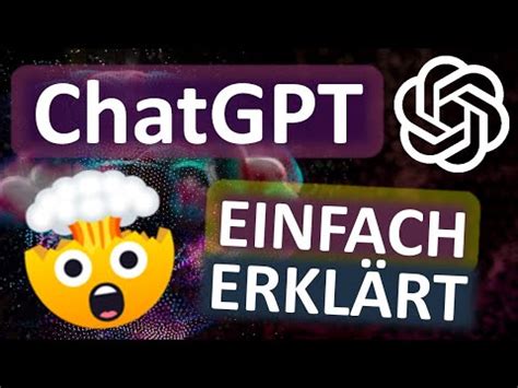 Wie funktioniert KI ChatGPT ChatGPT einfach erklärt YouTube