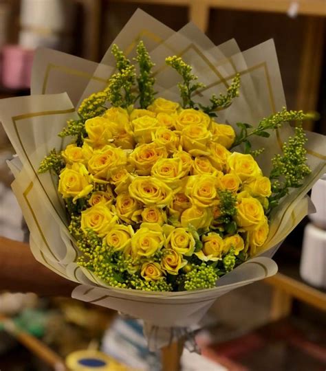 Mixed Yellow Flowers Bouquet - The Flower Bar