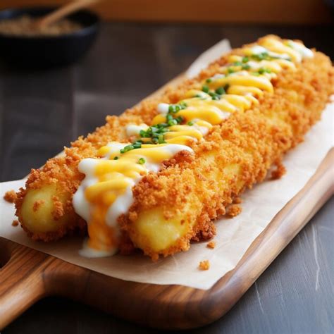 Premium AI Image | A cheese tempura food japanese food