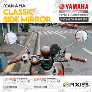 D F Yamaha Classic Fino Round Side Mirror Fazzio Benelli Scoopy