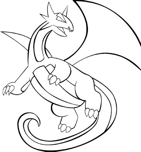 Amazing Salamence Coloring Page Free Printable Coloring Pages For Kids