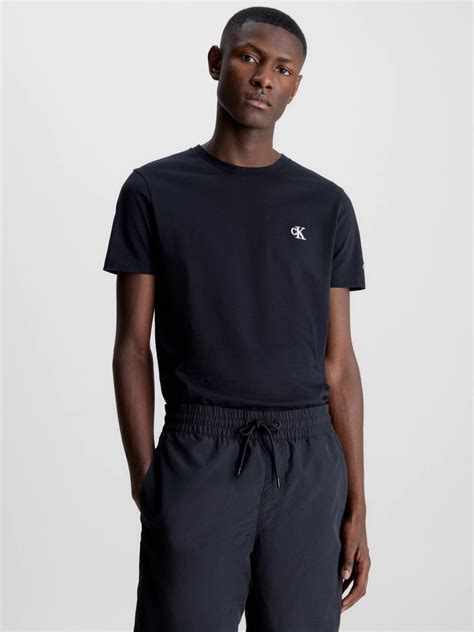 Calvin Klein Jeans Monogram Slim Fit T Shirt Ck Black At John Lewis And Partners