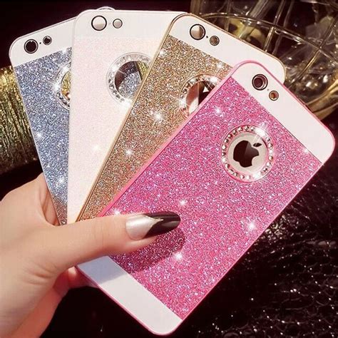 Diamond Beatiful Cute Glitter Case For Iphone 6s Se 5 5s 6 6s 7 Plus Cover Bling Back Pc Plastic