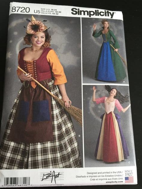 New Uncut 6 8 10 12 Simplicity Costumes 8720 Hocus Pocus Etsy