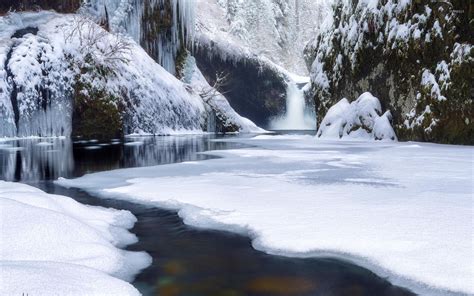 Snow Waterfall Wallpapers - Wallpaper Cave