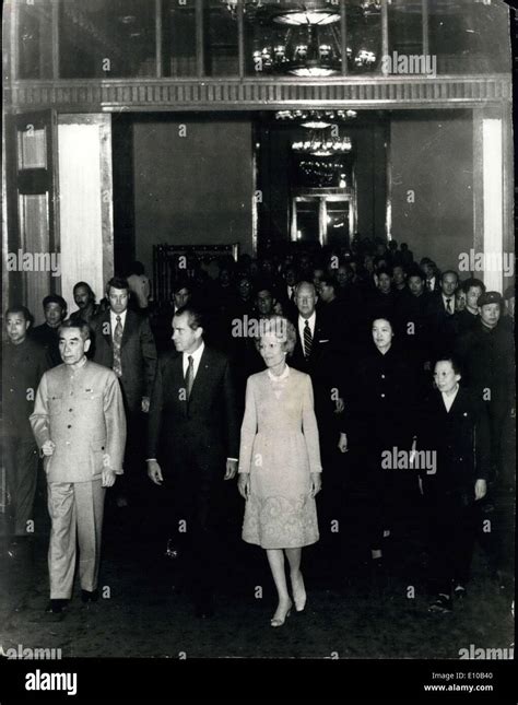 Mar. 01, 1972 - President Nixon's Visit To China. Photo shows L to R ...