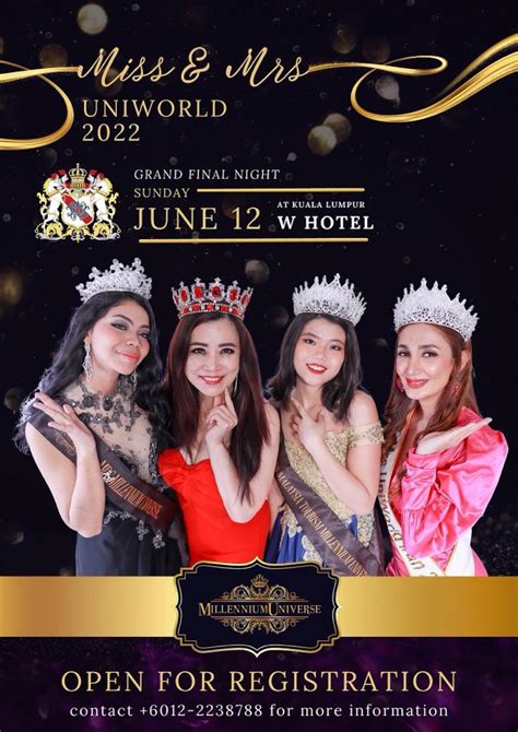 Millennium Universe Miss And Mrs Uniworld 2022 Expatgo