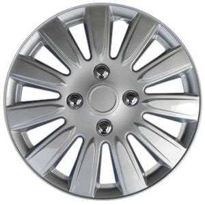 KT Silver 15in Universal Wheel Cover Hub Cap 4 Piece