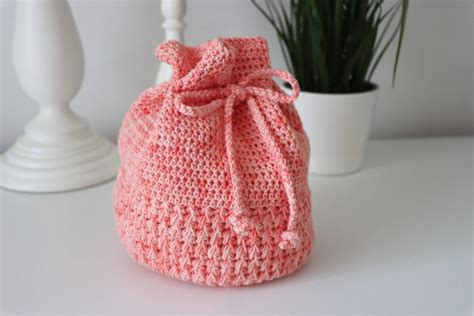 Crochet Drawstring Bag Free Pattern Bella Coco Crochet