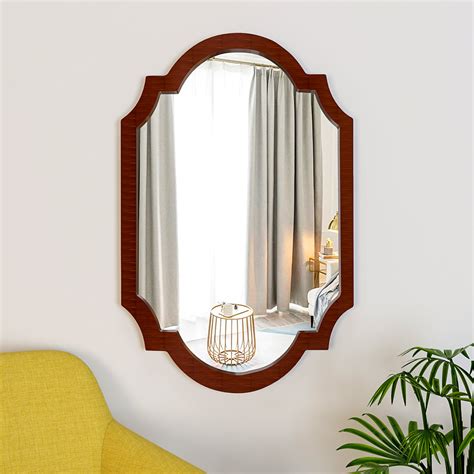 Vintage Victorian Era-inspired Wooden Wall Mirror (Available in Multiple Finishes) - WallMantra