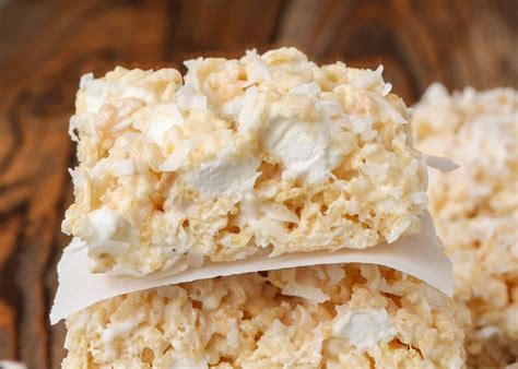 Coconut Rice Krispie Treats Barefeet In The Kitchen