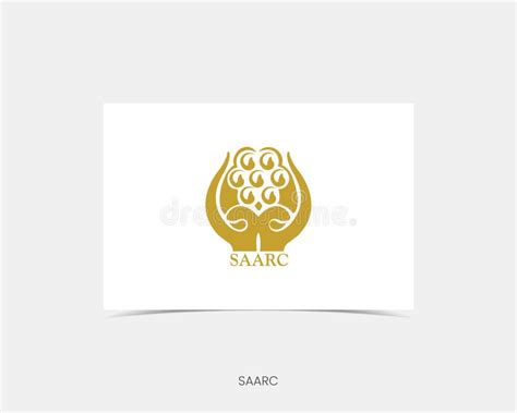 SAARC Rectangle Flag Icon with Shadow Stock Vector - Illustration of ...