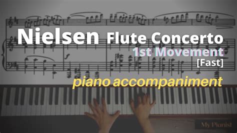 Nielsen Flute Concerto St Mov Piano Accompaniment Fast Youtube