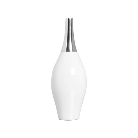 Vaso de Cerâmica Decorativo para Mesa de Sala Styllo G Branco