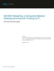 Dellemcnetworking Stacking Vs Vlt Pdf Dell EMC Networking A