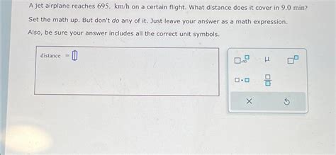 Solved A Jet Airplane Reaches 695 Kmh On A Certain Flight Chegg