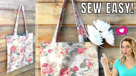 Easy Tote Bag Sewing Tutorial Beginner Sewing Project Youtube