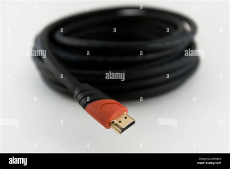 Hdmi Cable Conector Close Up Macro High Definition Video Stock