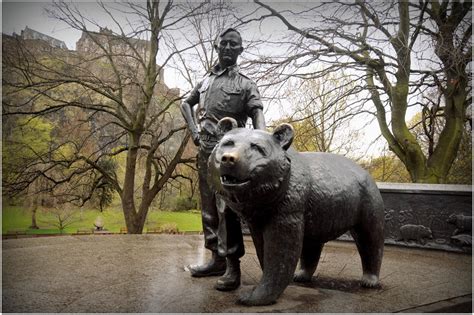 Wojtek the Polish soldier bear in Edinburgh's Prin by Chrobal on DeviantArt