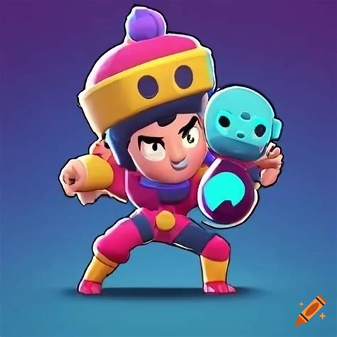 Brawl Stars Robot Character Known For Cuddling On Craiyon