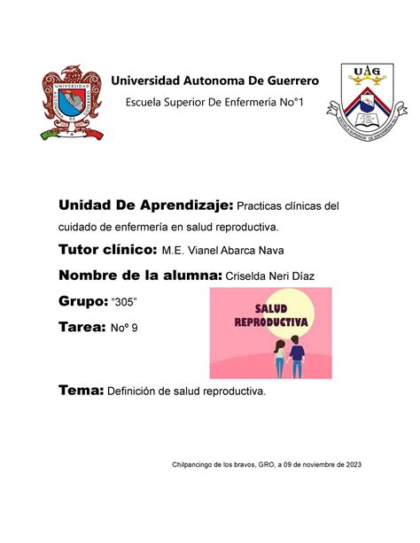 Salud Reproductiva Espero Le Sirva Universidad Autonoma De