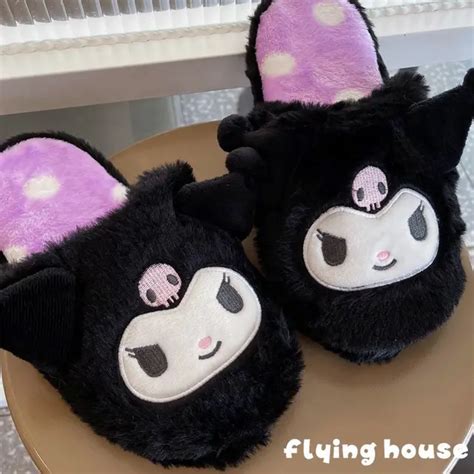 Sanrio Lolita Warm Slipper Kuromi My Melody Home Cotton Shoes Cute