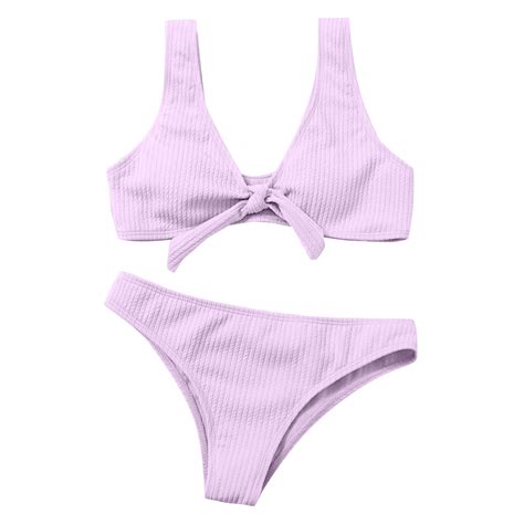 Dengdeng Bikini Sets For Women Full Coverage Bottoms Two Piece Low Rise