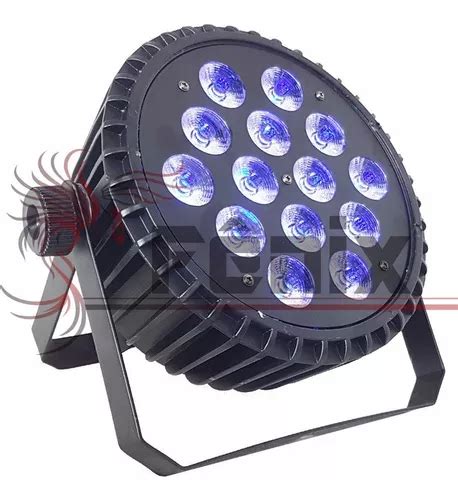 6 Refletor Par 64 14 Led Cree 15w Rgbw Uv Luz Negra Pentaled