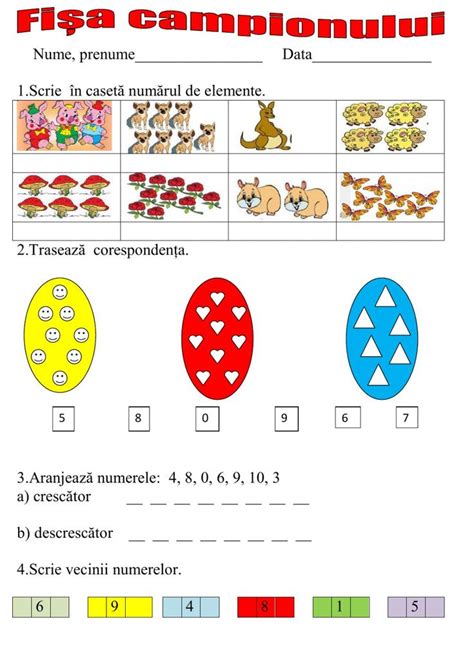 Numerele Worksheet Colorful Backgrounds Online Workouts Worksheets