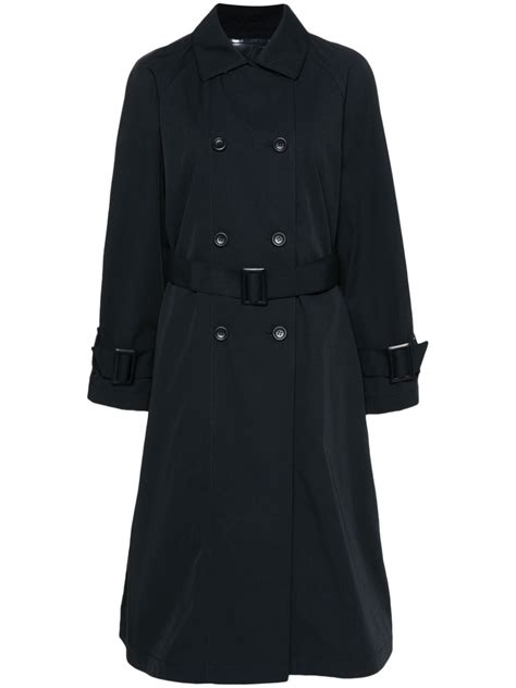 Emporio Armani Double Breasted Trench Coat Farfetch