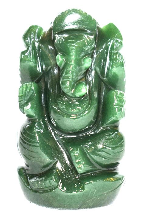 Ganesha Columbian Green Jade 125 Gms Rudraksh Guru