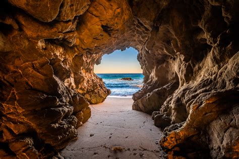 Malibu Fine Art Landscape Photogaphy Nikon D850 Malibu Sea Cave Sunset Fine Art California Coast