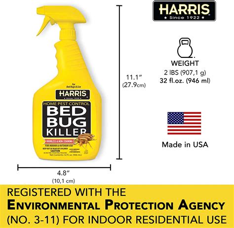 Harris Home Pest Control Bed Bug Killer 32 Floz Pf Harris