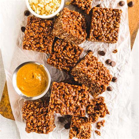 Peanut Butter And Chocolate Puffed Rice Treats Robust Recipes