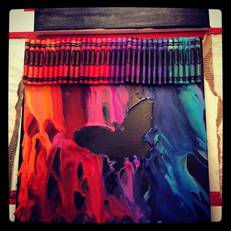 Melted crayon art | Crayon art melted, Crayon art, Melting crayons