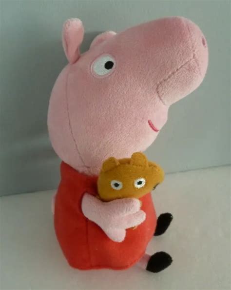 Doudou Peluche Peppa Pig Ty Rose Robe Rouge Chien Cm Billes