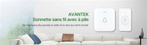 Sonnette Sans Fil Pile Avantek Mini Sonnette De Porte M Tanche