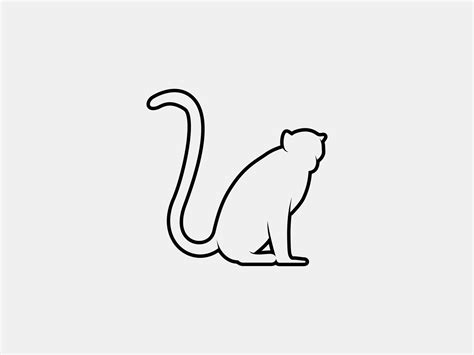 monkey outline vector silhouette 12465313 Vector Art at Vecteezy