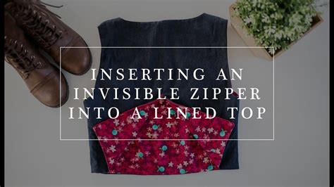 How To Insert An Invisible Zipper Into A Lined Top YouTube