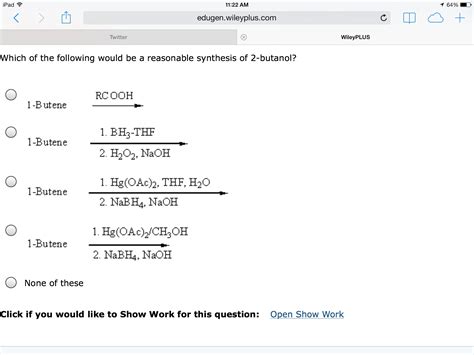 Solved Which of the following would be synthesis of | Chegg.com