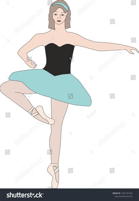 Ballet Passe Position Stock Vector (Royalty Free) 1007181043 | Shutterstock